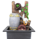 Fonte Agua Decorativa Cascata Artificial Relaxante Iluminada