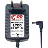 Fonte Carregador P/ Microfone Lyco S/ Fio Mão Vh202 Pro Mhl