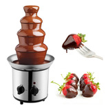 Fonte Cascata Aço De Chocolate E Queijo 4 Níveis Fondue 110v