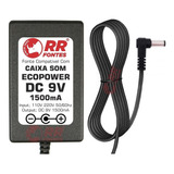 Fonte Dc 9v Caixa De Som Amplificada Ecopower Ep-1901 Ep1901