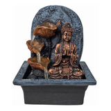 Fonte De Água Buda Cascata Hindu 3 Quedas Folhas Plantas 