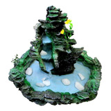 Fonte De Agua Decorativa Cascata 3 Quedas Pedra Verde Resina