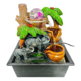 Fonte De Água Decorativa Cascata Relaxante Luzes Bola Vidro