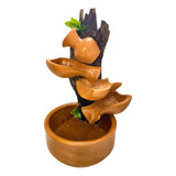 Fonte De Agua Em Cerâmica Decorativa Cascata 4 Quedas 