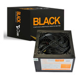 Fonte De Alimentação Duex Black 600w Bivolt - Dx 600fse Cor Preto 110v/220v