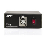 Fonte De Alimentação Phantom Power Jts P/ 2 Microfones Ps-2
