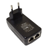 Fonte De Alimentação Rj45 Poe Gigabit 24v X 1a 10/100/1000