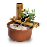 Fonte De Mesa Agua Cascata Feng Shui Bambu Decorativa 16cm