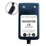 Fonte Energia Carregador Monitor LG 12v 2,5a 100% Compatível