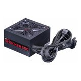 Fonte Gamer Atx 600w Real Shocker 80 Plus Pfc Ativo Pcyes