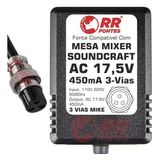 Fonte Mesa Som Selenium Soundcraft Sx802/1202fx Plug 3 Pinos