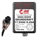 Fonte Mesa Som Selenium Soundcraft Sx802/1202fx Plug 3 Pinos