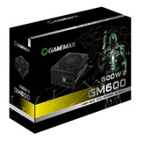 Fonte Semi-modular Preta 600w Gamemax Gm600 80 Plus Bronze Cor Preto 100v/240v