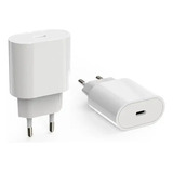 Fonte Tipo C 20w Turbo Para iPhone 11 12 13 Pro Max iPad iPod Cor Branco