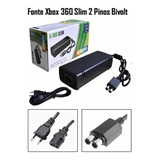 Fonte Xbox 2 Pinos X360 Slim Bivolt 100% Compatível Xbox 360