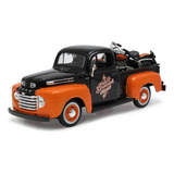 Ford F1 Pickup 1948 + Flh Duo Glide 1:24 32180-preto