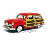 Ford Woody Wagon 1949 1:24 Vermelho