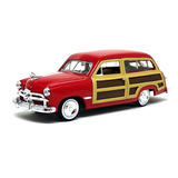 Ford Woody Wagon 1949 1:24 Vermelho