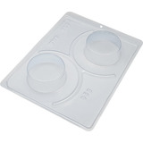 Forma Acetato Com Silicone Pão De Mel Grande 3 Peças