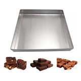 Forma Assadeira Para Brownie Quadrada 3 Cm De Altura - 35x35