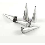 Forma Canudo Doce Leite Pizza Cone Massas 12unds - Inox