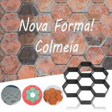 Forma Colmeia Molde Concreto Piso Calçada Jardim C/ Manual