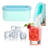 Forma Cubo De Gelo De Silicone Balde Gelo Oval Com Tampa