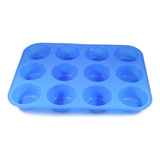 Forma Cupcake Silicone 12 Cavidades Petit Gateau Empada