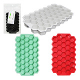 Forma De Gelo Colmeia Com 37 Cavidades De Silicone 20,5x12cm
