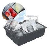 Forma De Gelo Grande 06 Cubos Silicone P Bebidas Refrescante