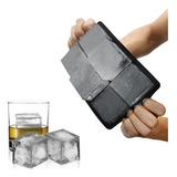 Forma De Silicone Gelo Cubo Grande 6 Cubos Drink Whisky 