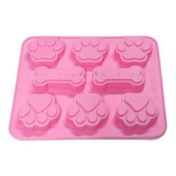 Forma De Silicone Molde Patinha Osso Gelo Sabonete Chocolate