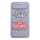 Forma Gesso Tijolinho Rústico C/ 10