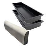 Forma Grande Meio Fio Para Fazer Bloquete Kit Com 2 Peças