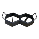 Forma Manual De Aço Produz Meio Bloquete Sextavado 17x6cm