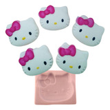 Forma Molde Silicone Biscuit Cabeça Cat Hello Gatinha Kit