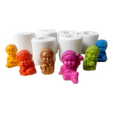 Forma Molde Silicone Gesso Cimento Mini Buda Kit 6 Unidades