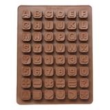 Forma Moldes De Silicone Alfabeto Letras Bombom Chocolate