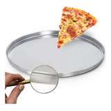 Forma Para Pizza 35 Cm Diâmetro Aluminio Borda Reforcada Pro