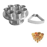 Forma Pizza Cone 7 Cones + Suporte + Modelador Massas 