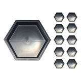  Forma Sextavada Lisa 25x25x6 Cm Tijolinho Blocos - 30 Peças