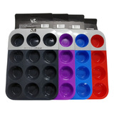 Forma Silicone Cupcake 12 Cavidades Redondas Antiaderente