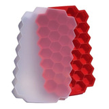Forma Silicone Gelo Colmeia Hexágono 37 Cavidades Com Tampa