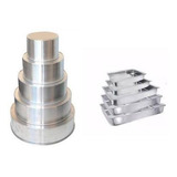 Formas Redondas Conjunto 5 Peças-10cm + Assadeiras 5 Pçs