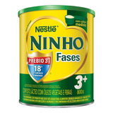 Fórmula Infantil Em Pó Sem Glúten Nestlé Ninho Fases 3+ En Lata De 1 De 800g - 3  A 5 Anos