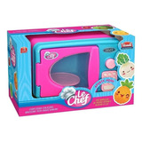 Forno Microondas Brinquedo Infantil Rosa Luz E Som Ref203