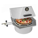 Forno Pizza C/ Tampa Termômetro Paulistano 35cm Redondo Gás