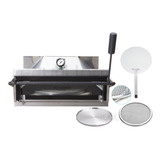 Forno Pizza Em Inox Para Churrasqueira Carvão + Brindes