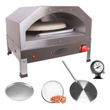 Forno Pizza Massas Com Pedra Refratária Compacto A Gás Inox