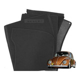 Forração Assoalho Do Fusca Padrão Luxo Preto Kit 16 Peças
